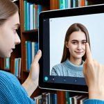 **

"A young woman studying Russian with an AI tutor on a tablet in a bright, modern library, fully clothed, wearing a modest sweater and jeans, safe for work, appropriate content, professional, perfect anatomy, correct proportions, well-formed hands, proper finger count, natural pose, learning app interface visible on the screen"

**