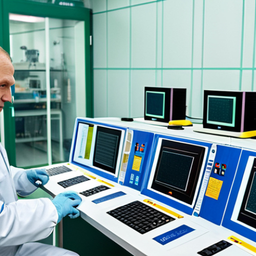 Home 8 **
A high-tech Russian microchip factory, featuring engineers in clean suits working on advanced equipment. In the background, display IC cards and RFID tags. The scene emphasizes innovation, showcasing both Russian technological advancements and the challenges of Western sanctions. Fully clothed, appropriate attire, safe for work, professional, perfect anatomy, correct proportions, natural pose, high quality.
**
