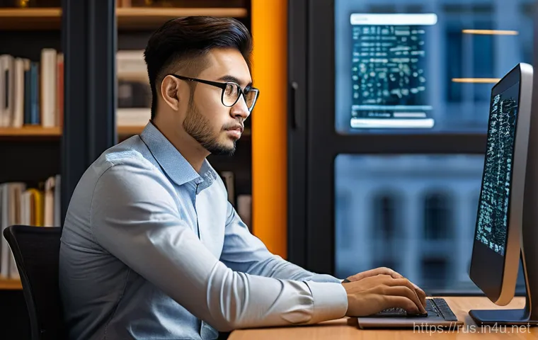 러시아어와 러시아 프로그래밍 - **Image Prompt 1: The Linguist Coder in a Dynamic Eurasian Setting**
A young professional, appea...